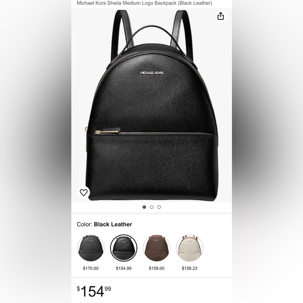 Michael Kors Black Backpack